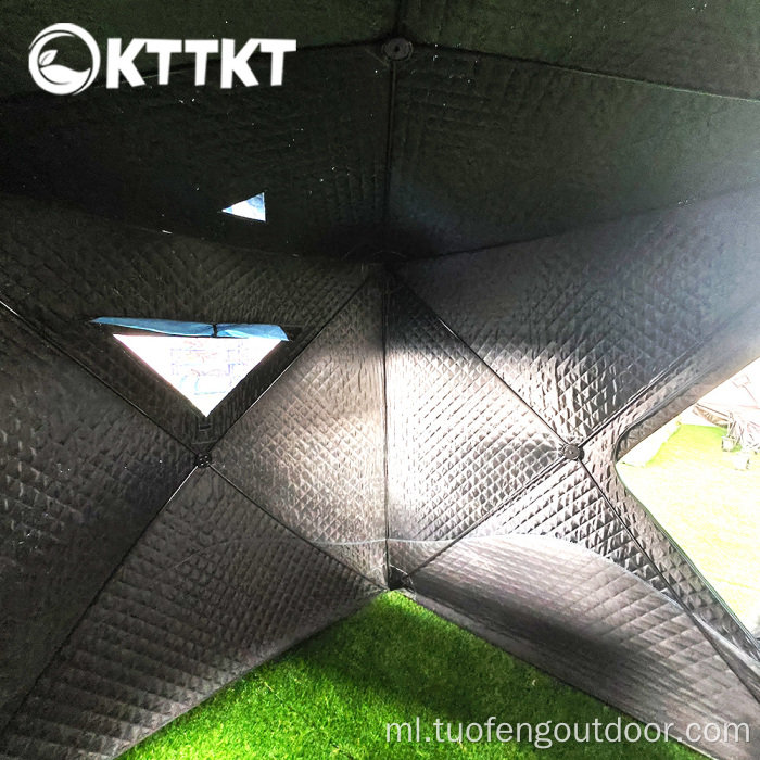 Do ട്ട്ഡോർ 2 തലക്കാരുടെ ഐസ് ഫിഷിംഗ് ഷെൽട്ടർ വിന്റൽ ഹേറ്റ്പ്രൂഫ്